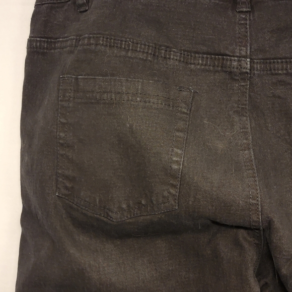 DG2 by Diane Gilman Indigo Black Denim Studded Stretch Boot-Cut Jeans Size 14 - Picture 9 of 10